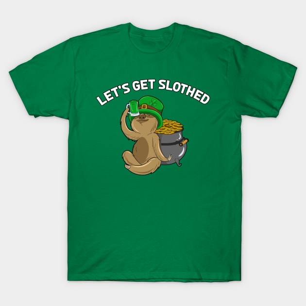 Funny St Patricks Day T-Shirt Sloth Pattys Shamrock Gift T-Shirt by Dr_Squirrel